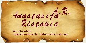 Anastasija Ristović vizit kartica